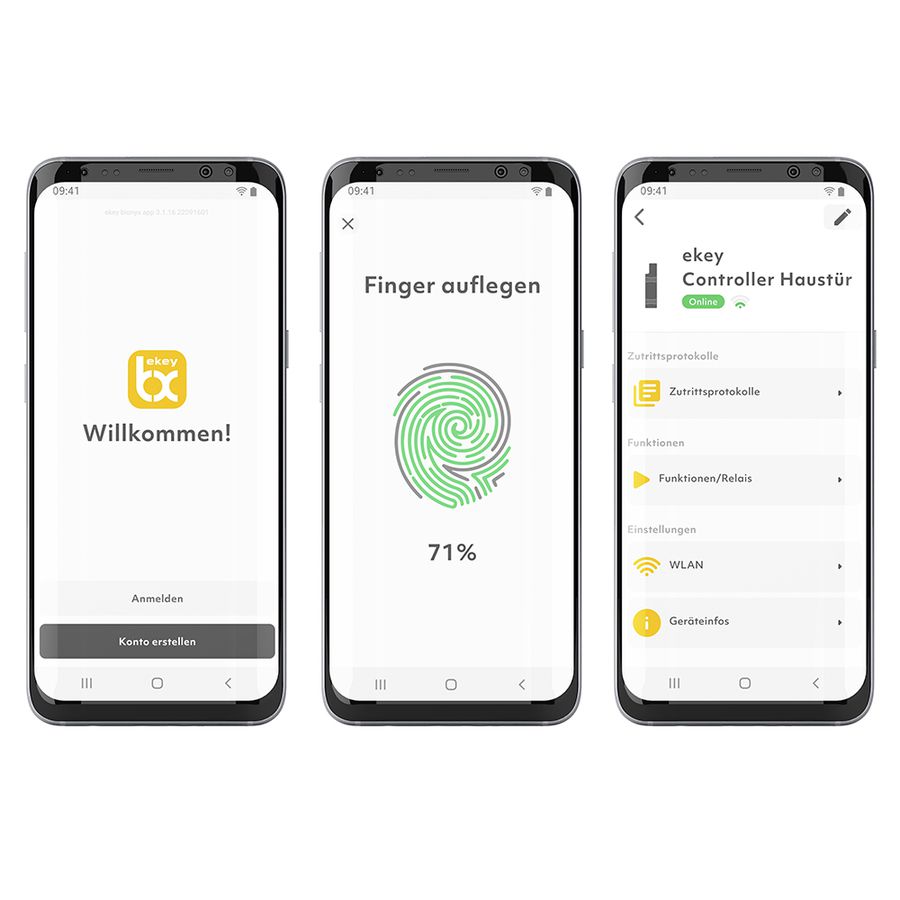 Application mobile ekey bionyx