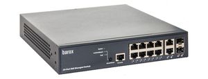 Barox 19"-Switch mit Management, 8 Ports PoE+