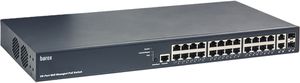 Barox 19"-L2/L3 Switch mit Management, 24 Ports PoE +
